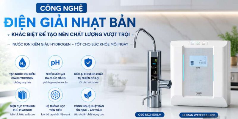 công nghệ điện giải nhật bản