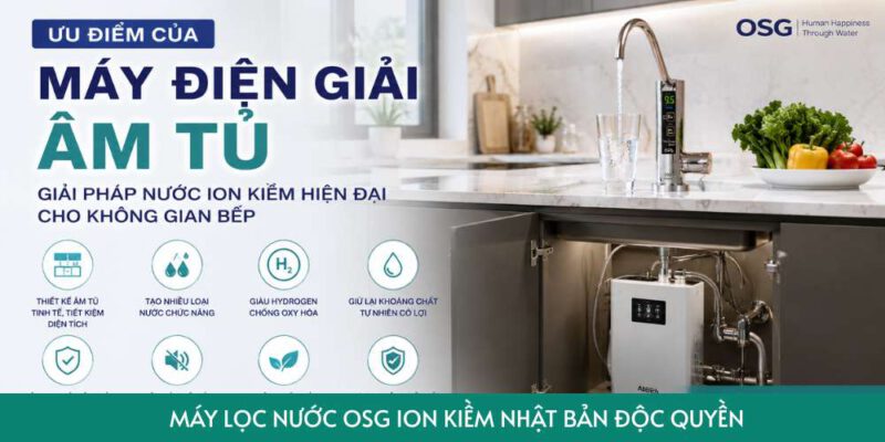 máy điện giải âm tủ
