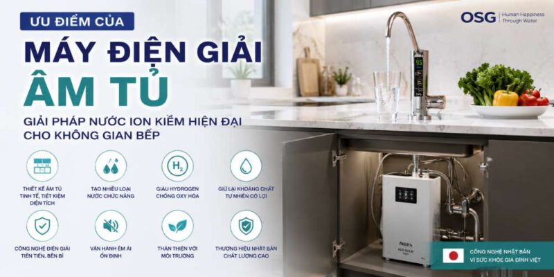 máy điện giải âm tủ